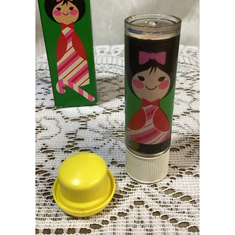 Vintage Avon Small World Lipkins French Mint Lip Pomade NOS Original Box USA